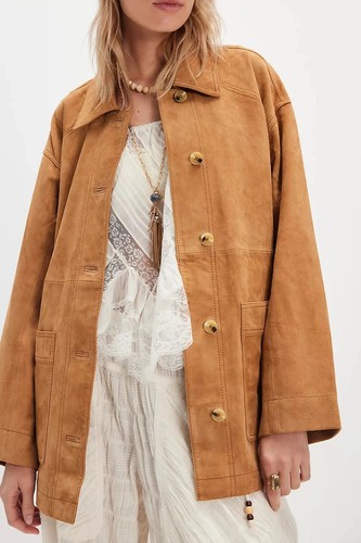 Giacca donna oversize pelle