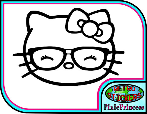 Hello kitty adesivo vinile - k,