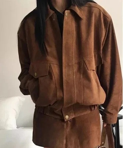 Bomber donna marrone