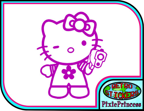 Hello kitty adesivo vinile - kitty,
