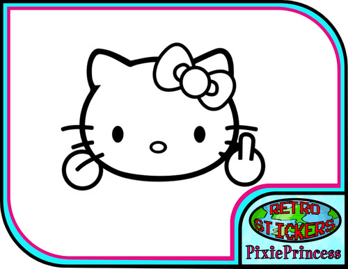 Hello kitty adesivo - kitty,